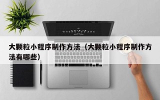 河间大颗粒小程序制作方法（大颗粒小程序制作方法有哪些）